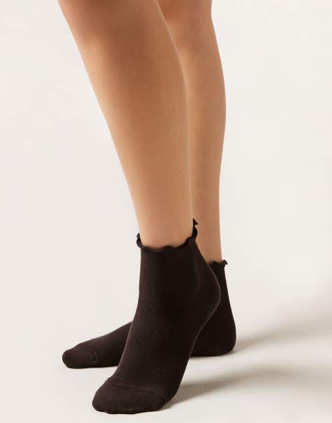 Calzedonia Ribbed socks in brown - view 1
