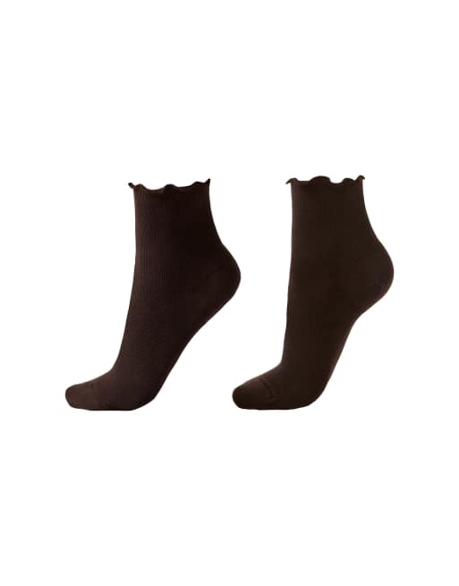 Calzedonia Ribbed socks in brown, 4 of 4