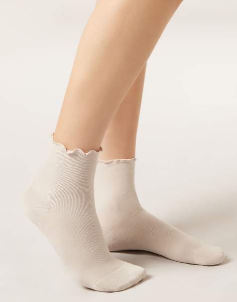 Calzedonia Ribbed socks in sand - view 1