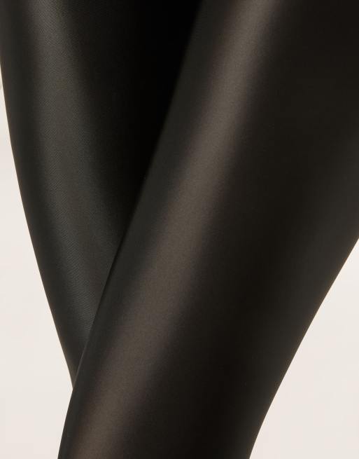 Calzedonia Satin tights in black satin, 4 of 4