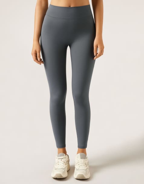 Calzedonia Scrunch sculpt leggings in charcoal grey - view 1