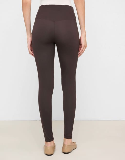 Calzedonia Sculpt control top leggings in brown, 2 of 5