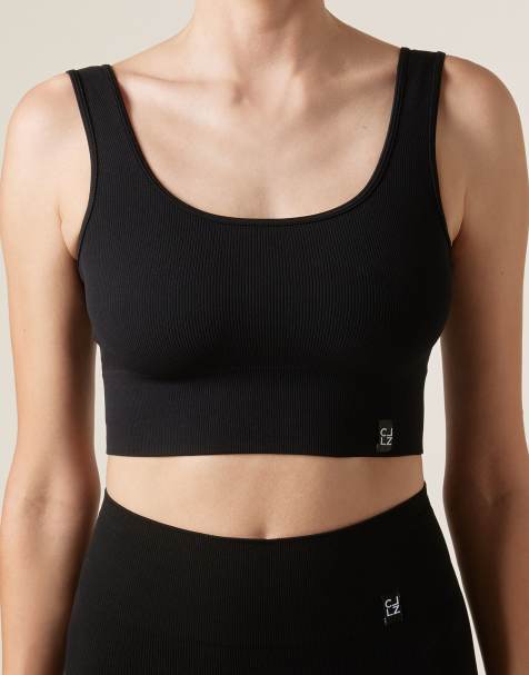 Calzedonia Seamless sports top in black - view 1