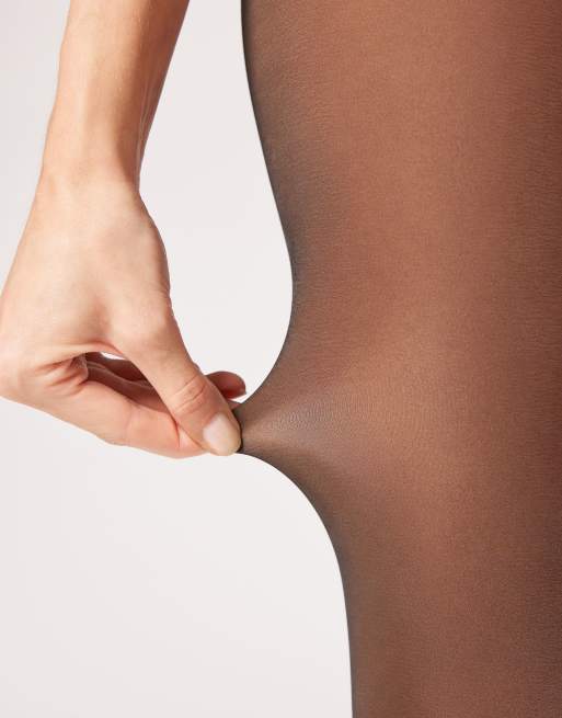 Calzedonia Sheer effect opaque tights in beige black