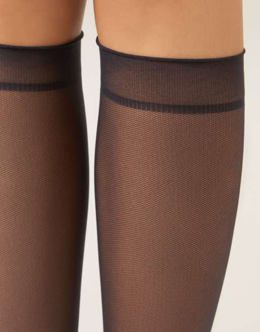 Calzedonia Sheer socks in sheer blue, 2 of 2