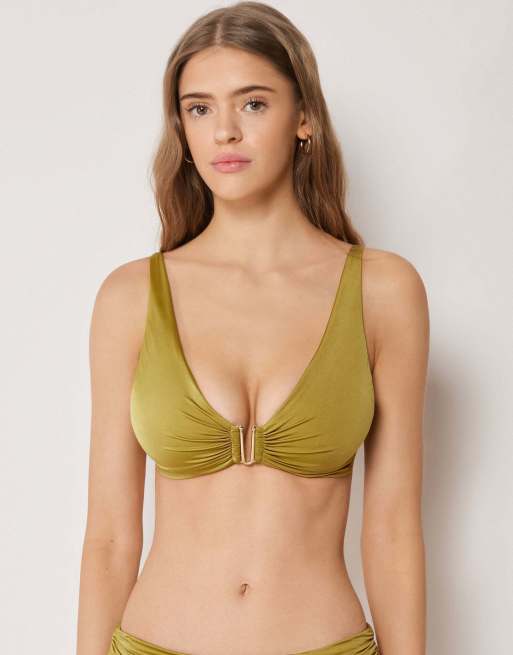 Calzedonia mix & match bikini in green gold, 3 of 6