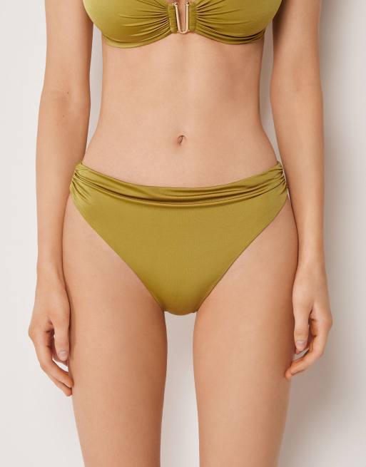 Calzedonia mix & match bikini in green gold, 2 of 6