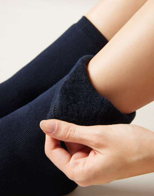 Calzedonia Short cotton thermal socks in blue, 2 of 4