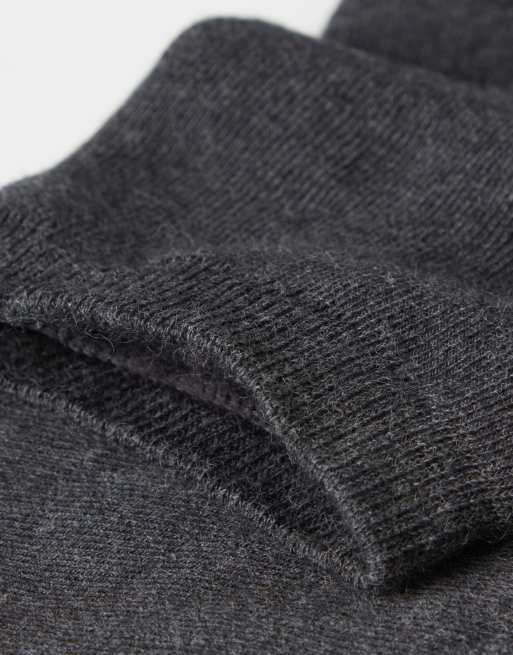 Calzedonia Short cotton thermal socks in charcoal grey, 2 of 2