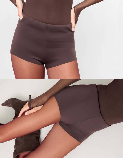 Calzedonia Soft touch stretch culottes in coffee, 4 of 6