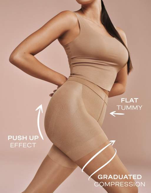 Calzedonia Strong sculpt 15 denier sheer tights in bronze, 2 of 5