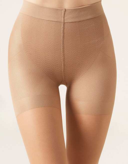 Calzedonia Strong sculpt 30 denier sheer tights in beige caramel, 4 of 5