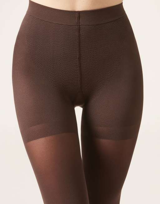 Calzedonia Strong sculpt 50 denier opaque tights in dark brown, 2 of 3