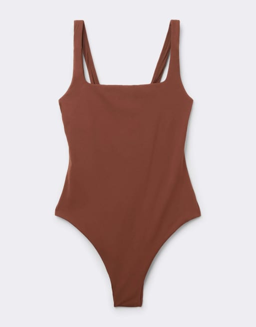 Calzedonia Swimsuit premium fit in coffe brown, 5 of 5