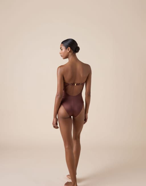 Calzedonia Swimsuit sunset shades in orange yellow and brown, 4 of 4