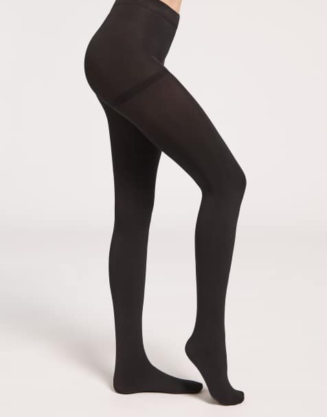 Calzedonia Thermal super opaque tights in black - view 1