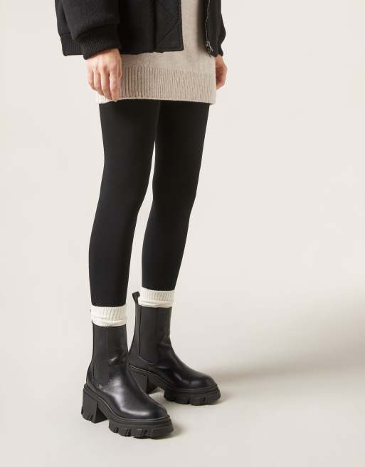 Calzedonia Thermal super opaque tights in black, 2 of 4