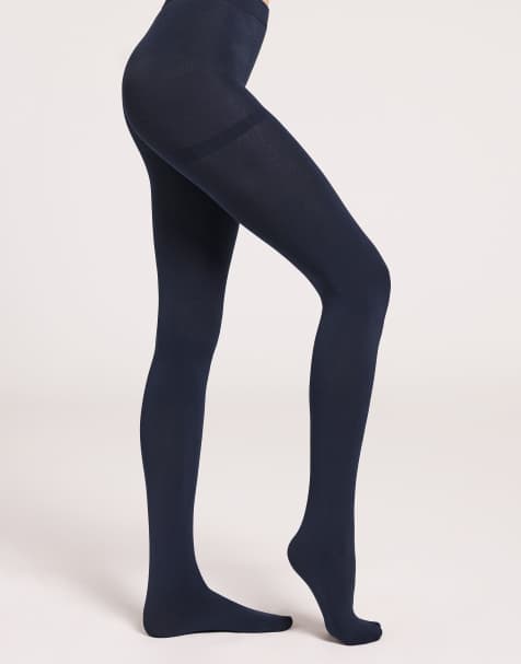 Calzedonia Thermal super opaque tights in blue - view 1