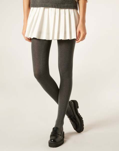 Calzedonia Thermal super opaque tights in gey melange - view 1