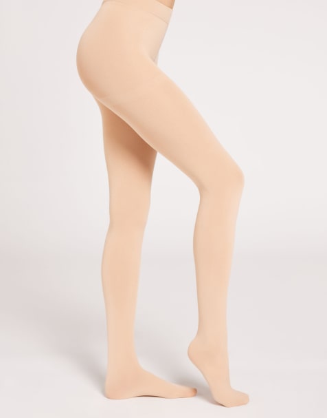 Calzedonia Thermal super opaque tights in very light beige - view 1