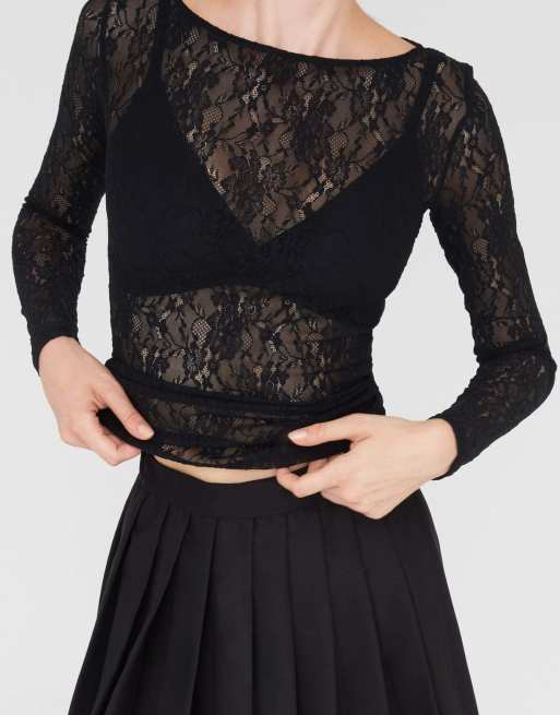 Calzedonia Top lace in black lace, 2 of 3