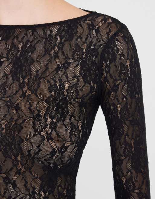 Calzedonia Top lace in black lace, 3 of 3