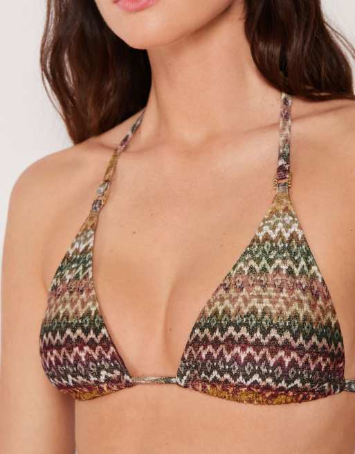 Calzedonia Triangle bikini top elegant in multicolor, 3 of 4