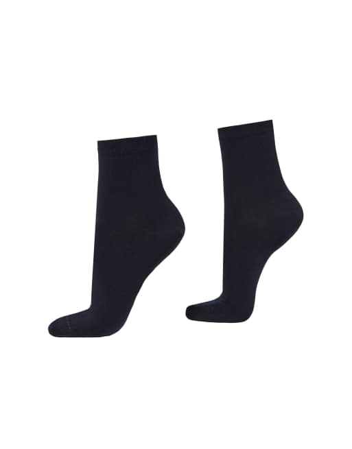 Calzedonia Trim detail short socks in blue, 4 of 4