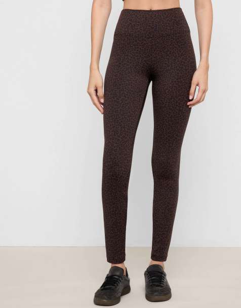 Calzedonia Ultra comfort soft touch leggings in brown animalier - view 1