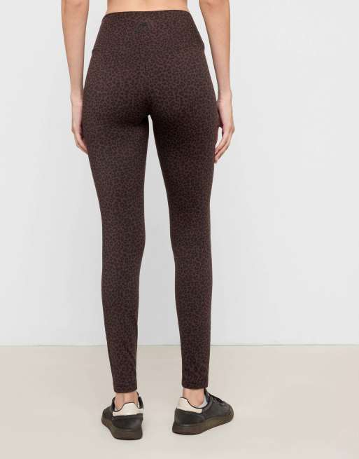 Calzedonia Ultra comfort soft touch leggings in brown animalier, 2 of 5