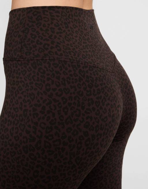 Calzedonia Ultra comfort soft touch leggings in brown animalier, 3 of 5