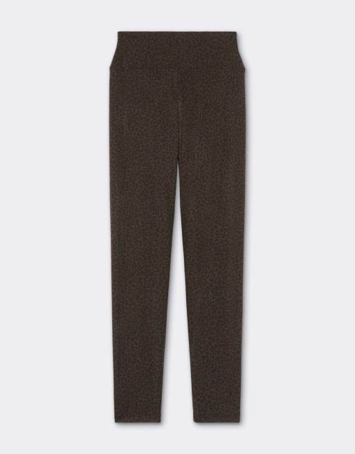 Calzedonia Ultra comfort soft touch leggings in brown animalier, 5 of 5