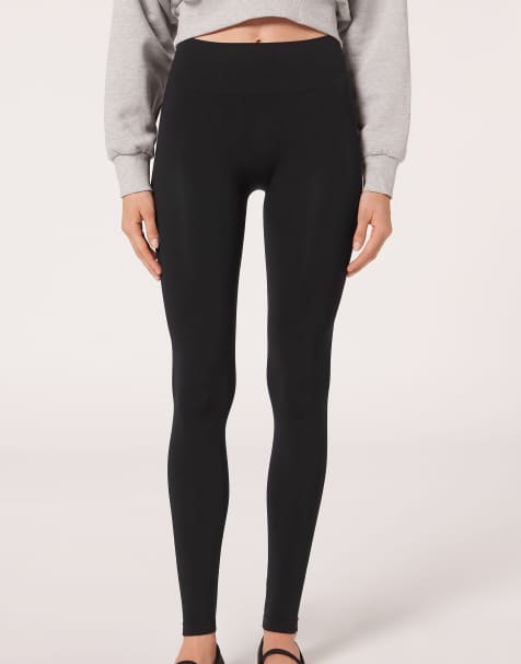 Calzedonia Ultra opaque microfibre leggings in black - view 1