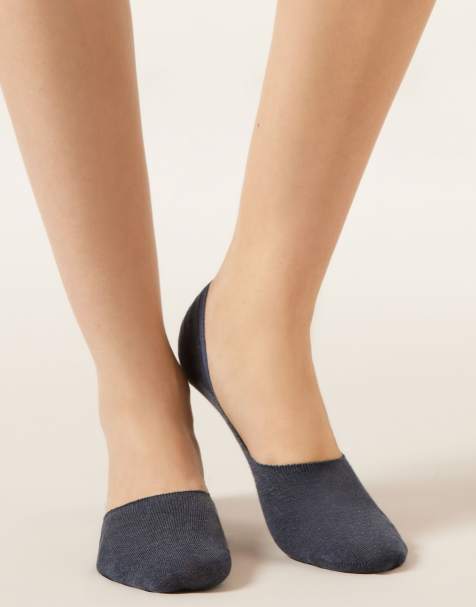 Calzedonia Unisex invisible socks in blue denim - view 1