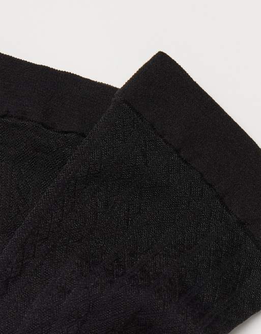 Calzedonia Vertical diamond-patterned socks in black, 2 of 2