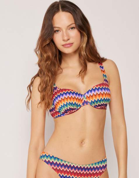 Calzedonia vibrant chevron bikini in multicolor - view 1