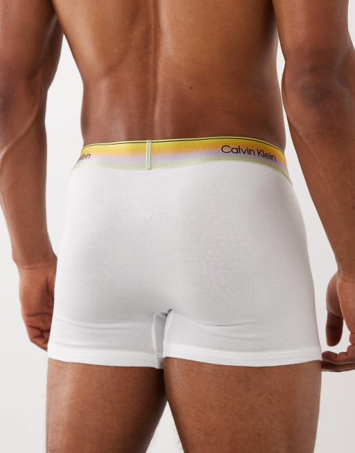 Calzoncillos blancos con cinturilla multicolor de algodón Pride Cotton de Calvin Klein, 3 de 3