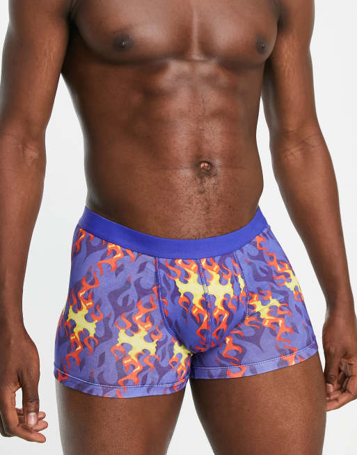 Calzoncillos bóxer morados estampado de de punto de ASOS DESIGN |