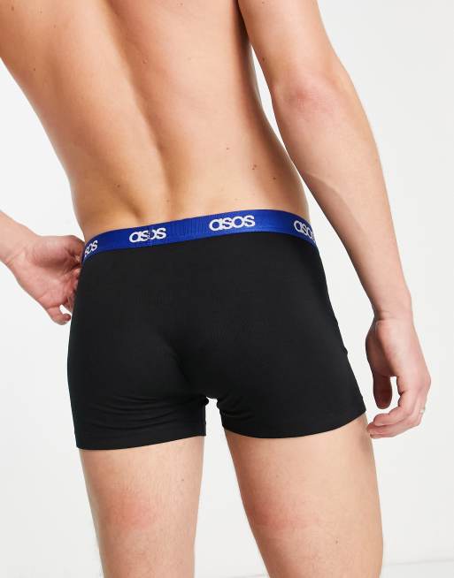 Calzoncillos negros y azules con cinturilla de la marca de punto de ASOS DESIGN, 2 de 4
