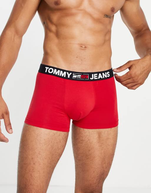 Calzoncillos rojos con cinturilla con el logo de Tommy Jeans