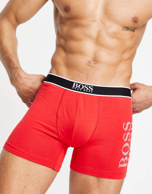 Calzoncillos rojos con logo en el lateral de BOSS