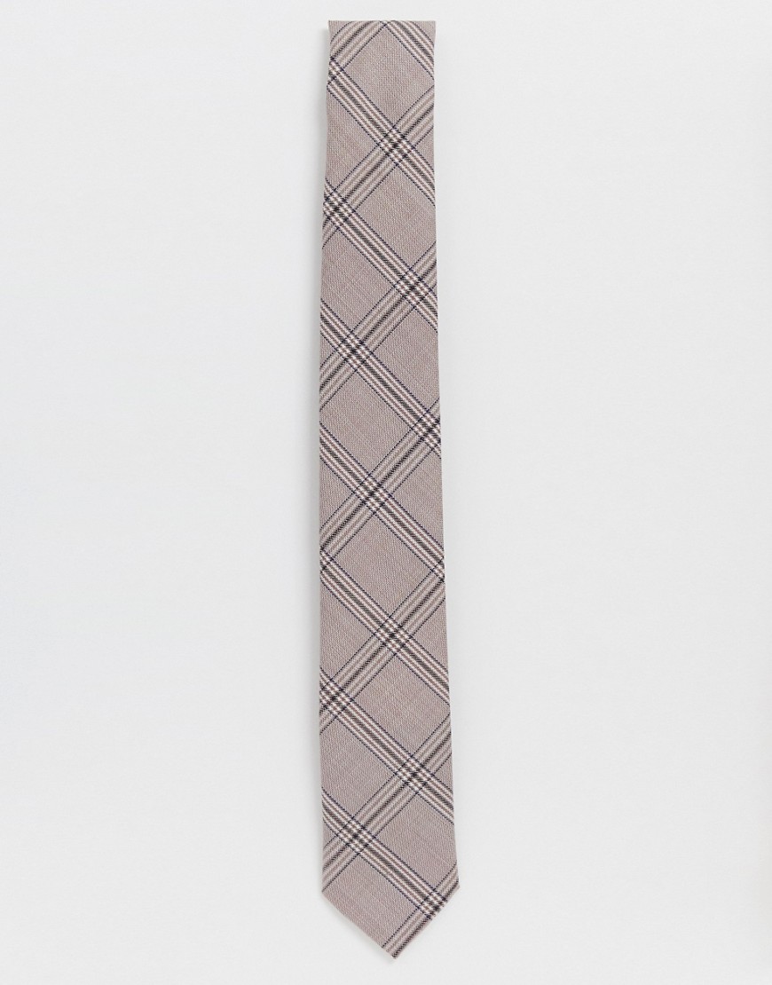 Camelfarvet ternet slips fra Twisted Tailor-Stenfarvet