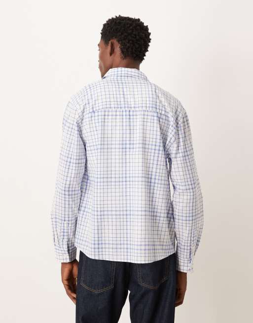 Camisa a cuadros azules holgada de ASOS DESIGN, 3 de 5