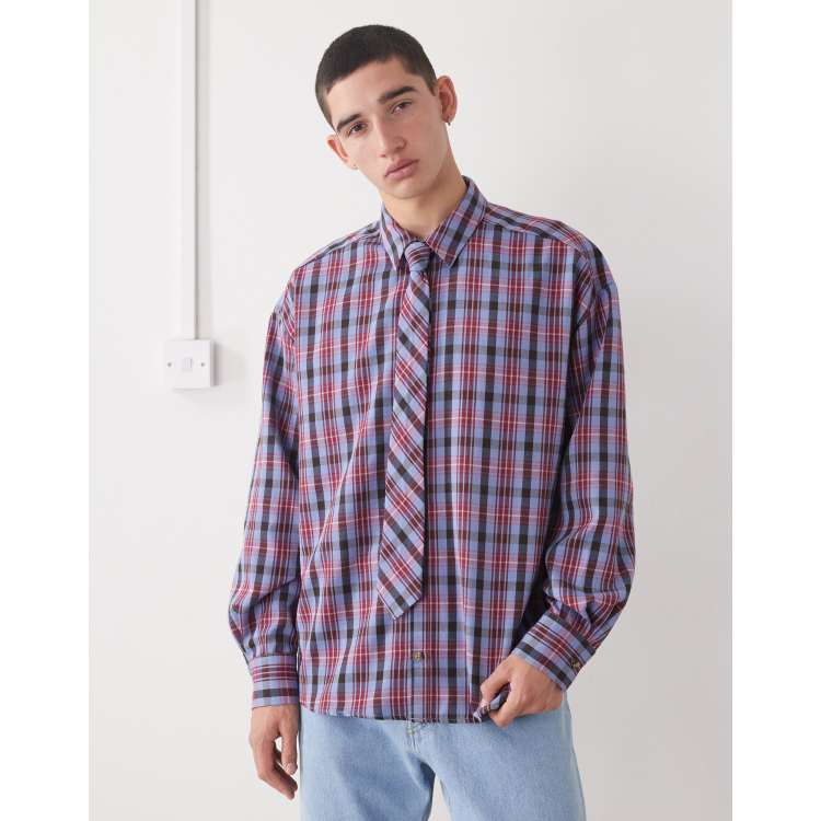 Camisa Masculina COEVALS CLUB De Manga Comprida Xadrez Pearl Snap Up Cinza - Camiseta Masculina