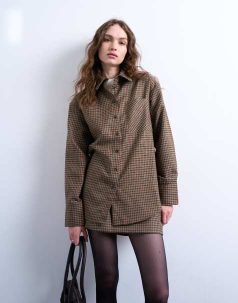 Camisa a cuadros clásicos extragrande de Topshop - view 1