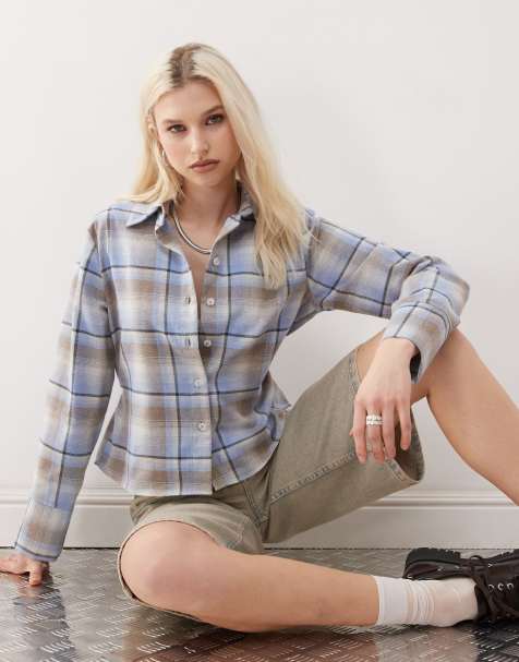 Camisa a cuadros con cintura entallada y lazada en la espalda de Reclaimed Vintage - view 1
