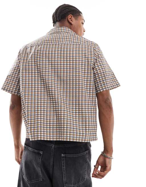 Camisa a cuadros de corte cuadrado holgado y manga corta de ASOS DESIGN, 4 de 4
