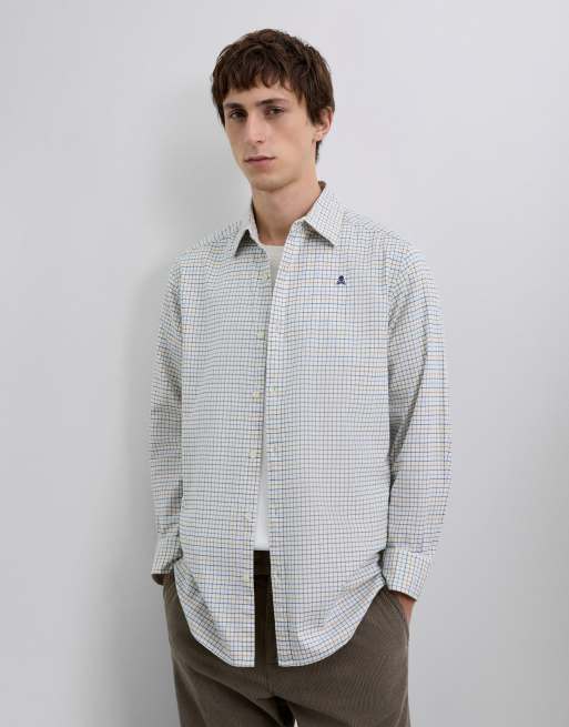 Camisa a cuadros mostaza de Scalpers