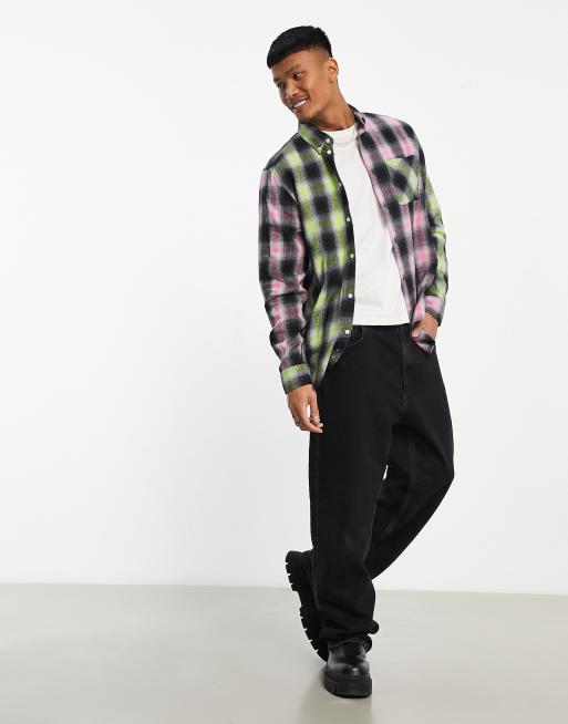 Camisa a cuadros multicolores de manga larga de WESC
