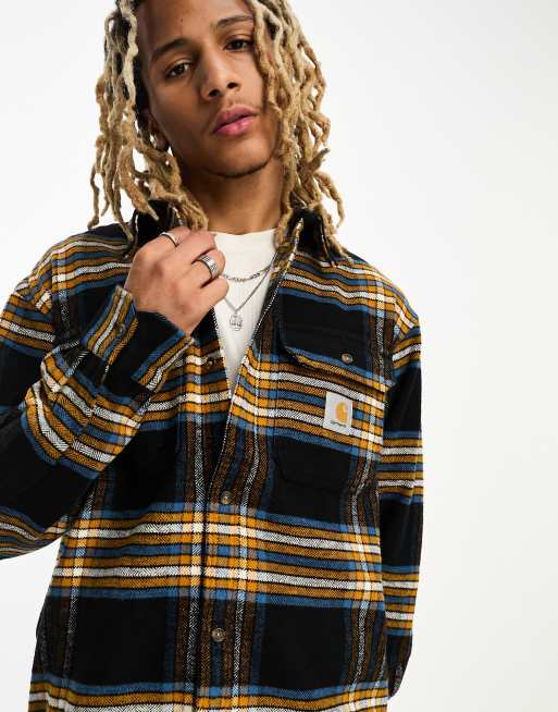 Camisa a cuadros negros Hawkins de Carhartt WIP